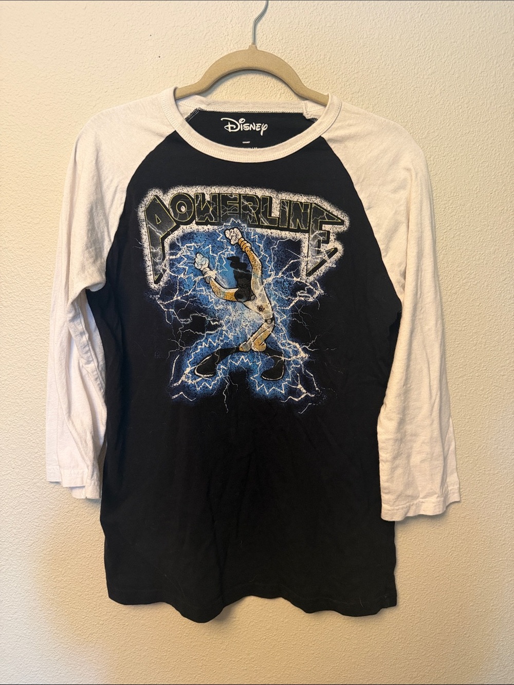 Disney Black & White Powerline Raglan Top